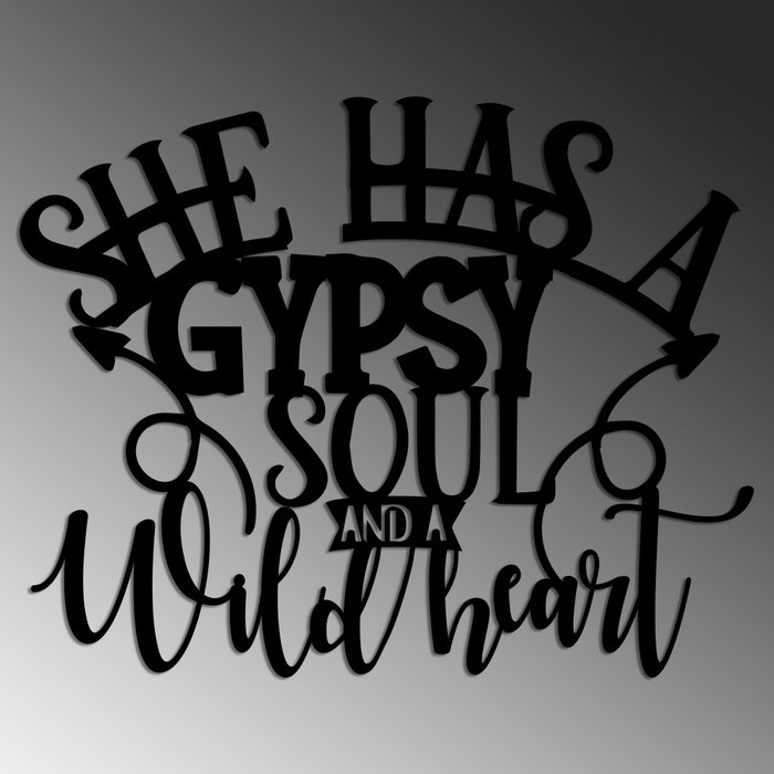 Wallity Gypsy Soul Escultura de Pared Negra Wallity Gypsy Soul Escultura de Pared Negra
